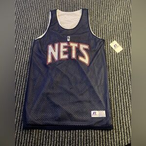 NWT BROOKLYN NETS Youth XL Reversible Basketball Jersey Russell Athletic